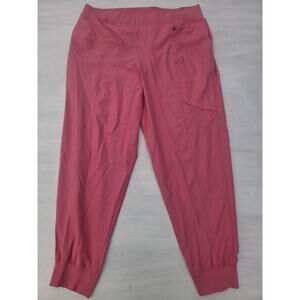 Climate Right Womens 2XL Pink Medical Jogger Scrub Pants Stretch Work